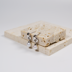 Knot Pearl Drop Earrings