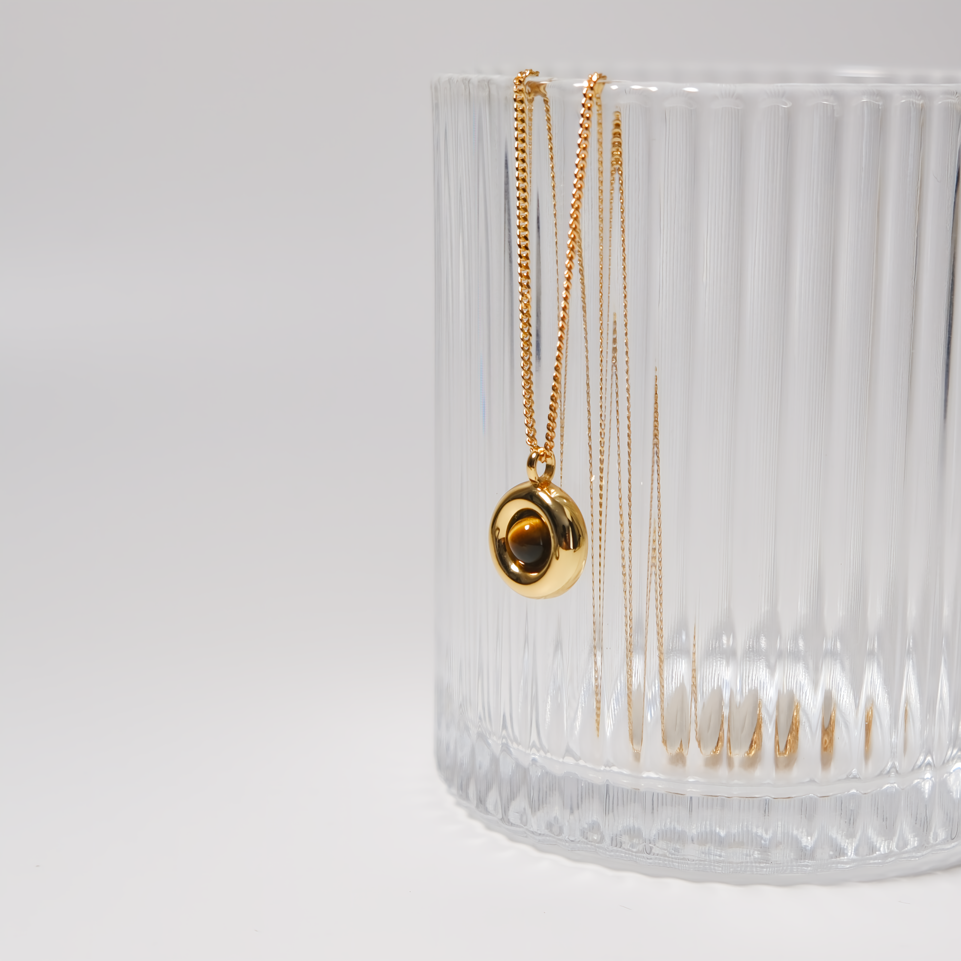 Round Tiger Eye Necklace