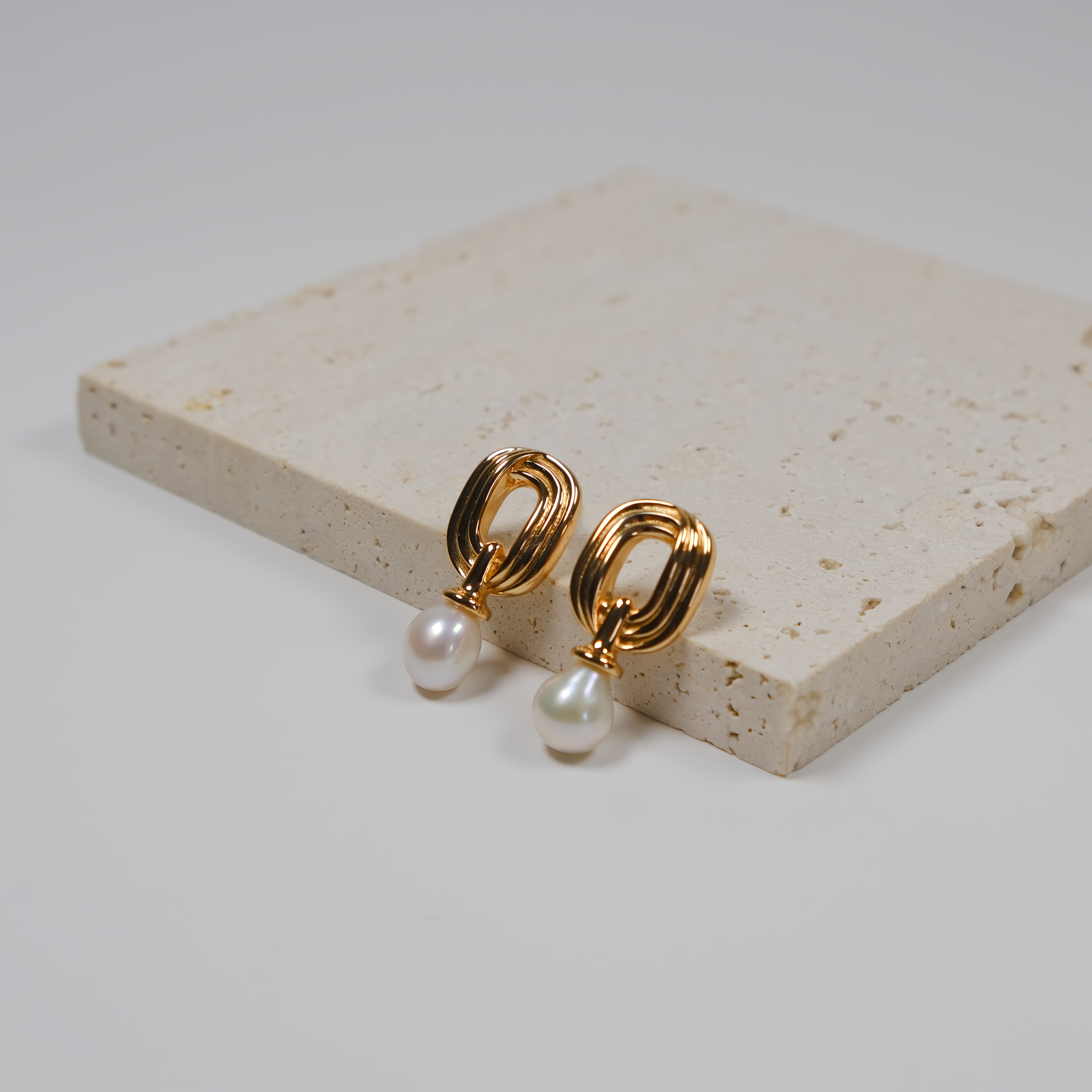 Twist Pearl Drop Earrings