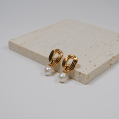 Twist Pearl Drop Earrings