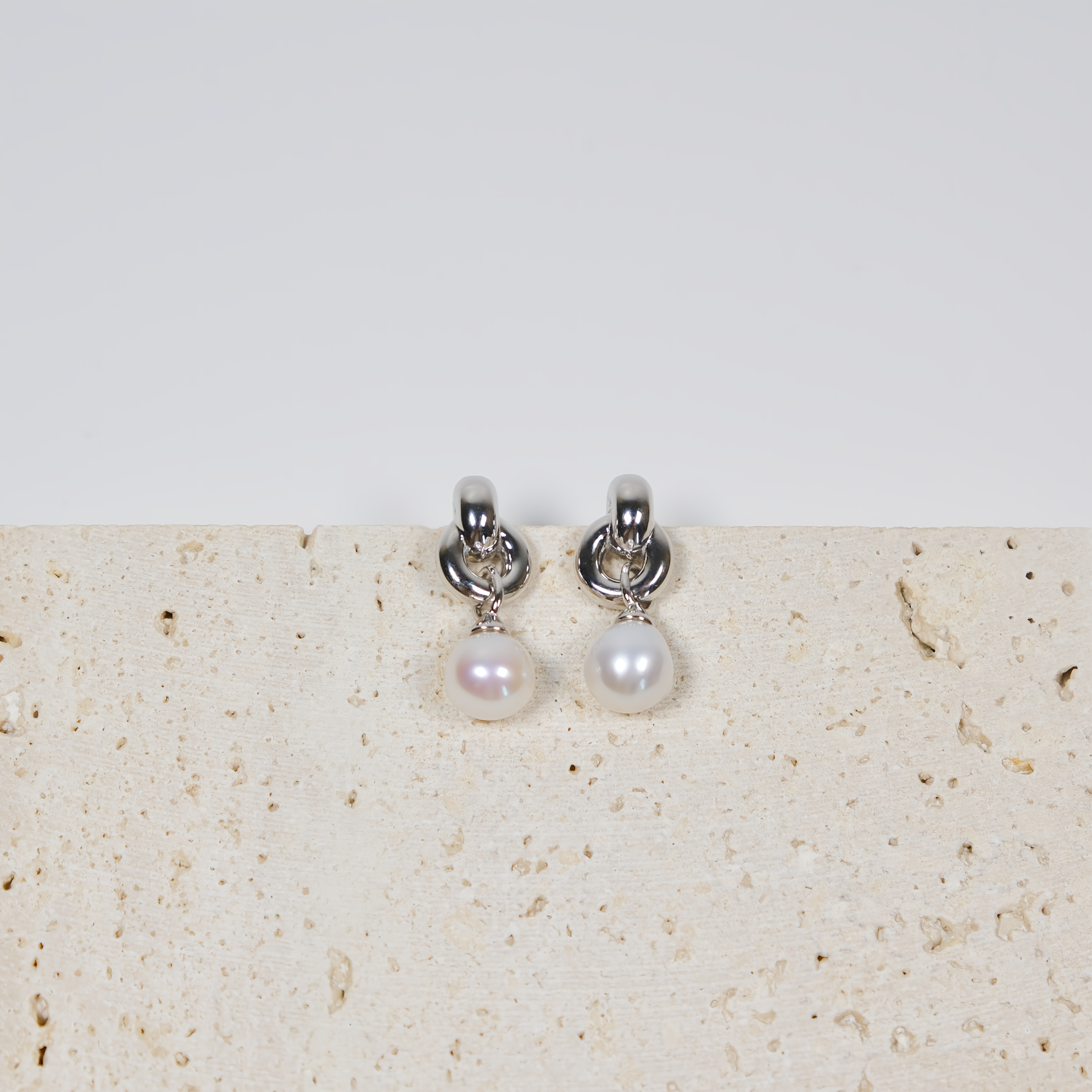 Knot Pearl Drop Earrings