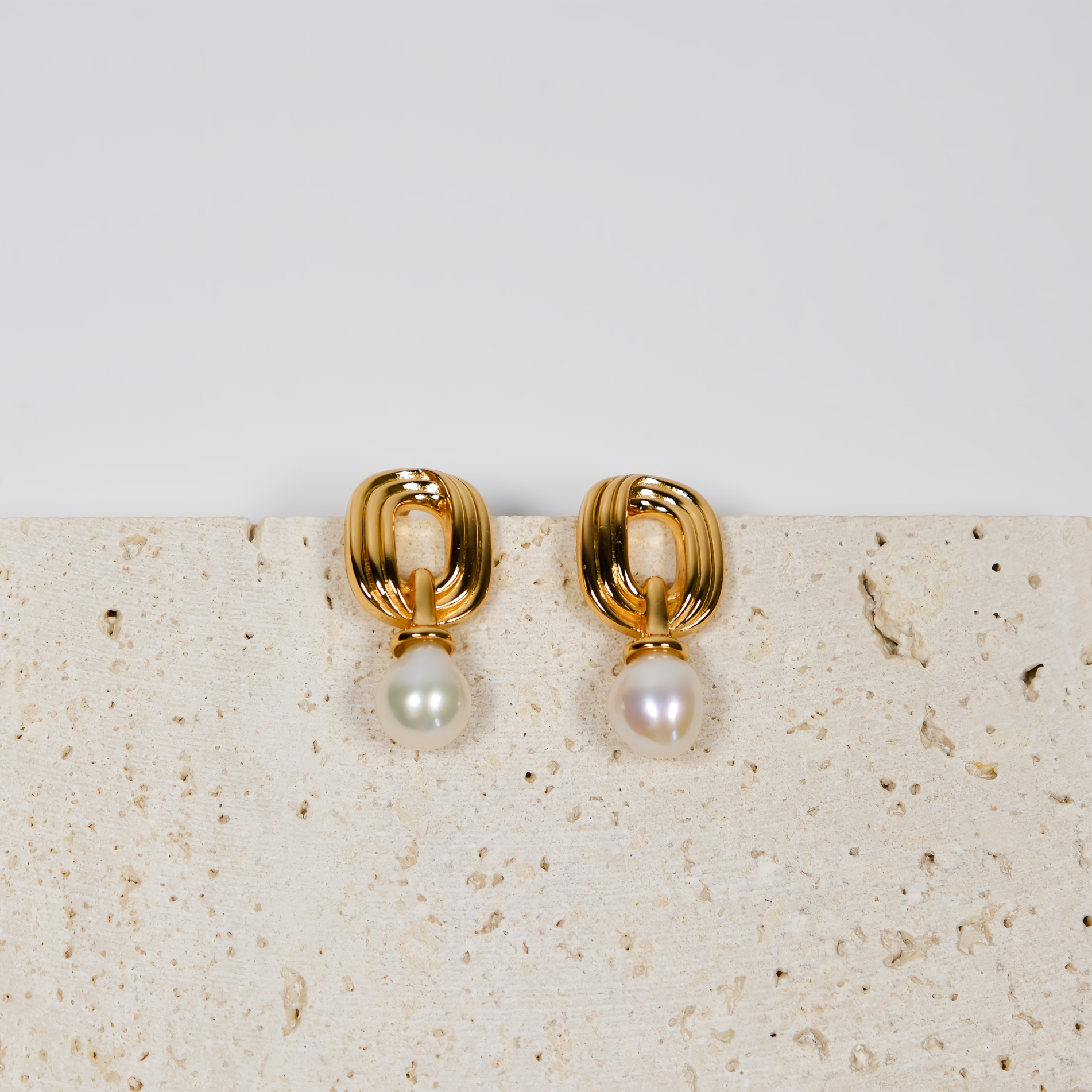 Twist Pearl Drop Earrings