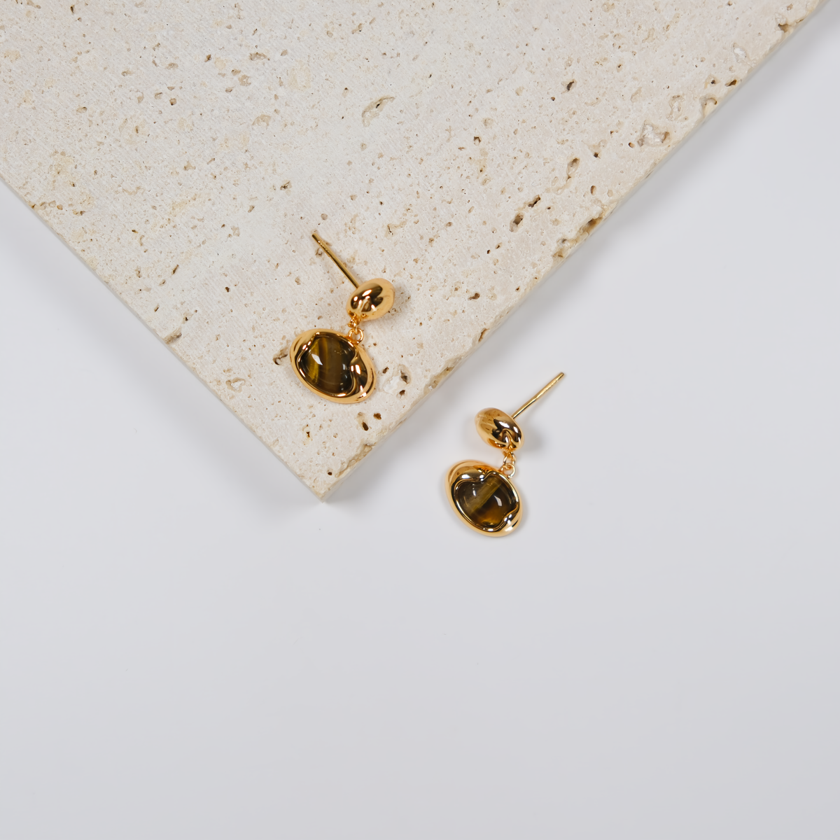 Tiger Eye Drop Earrings