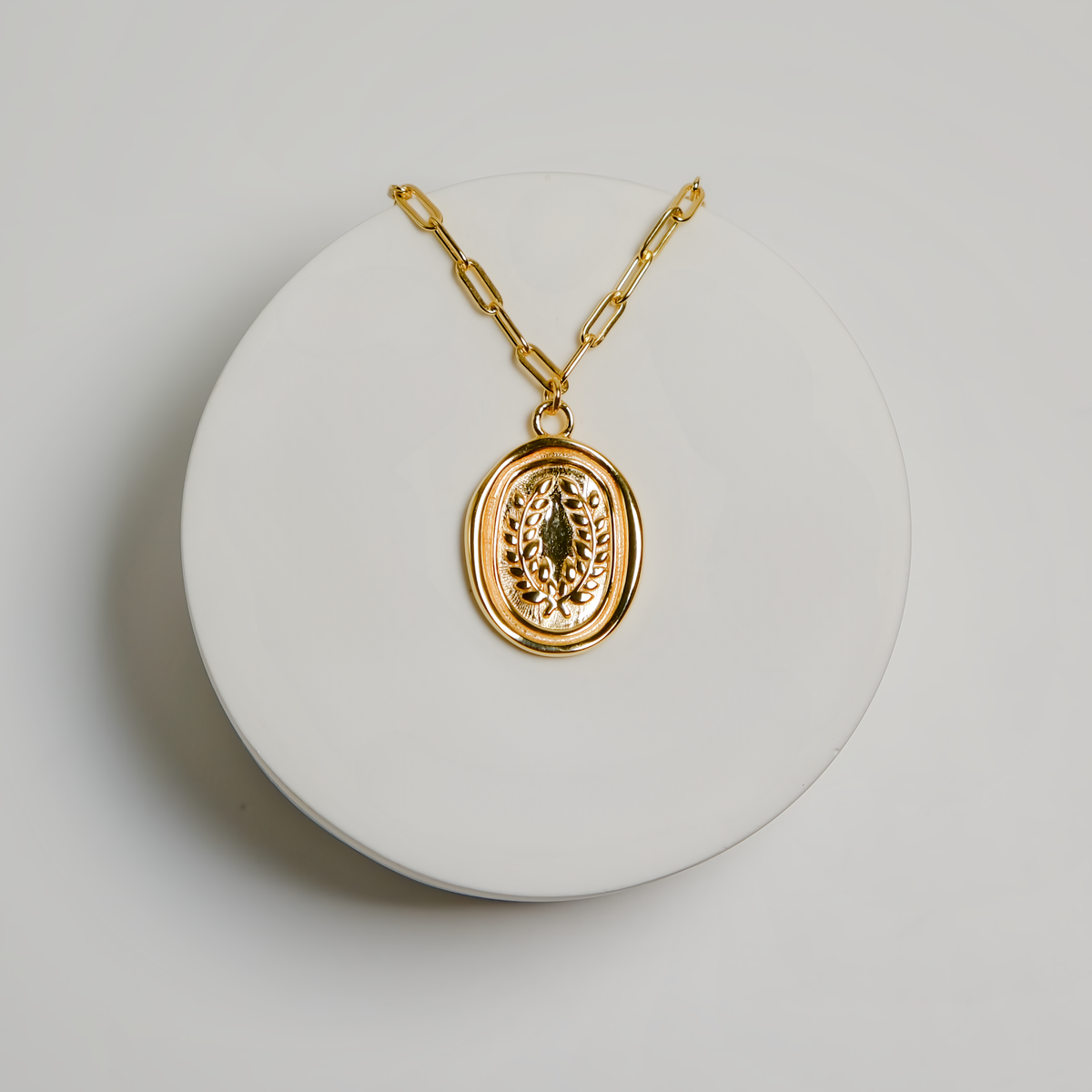 Laurel Medallion Necklace