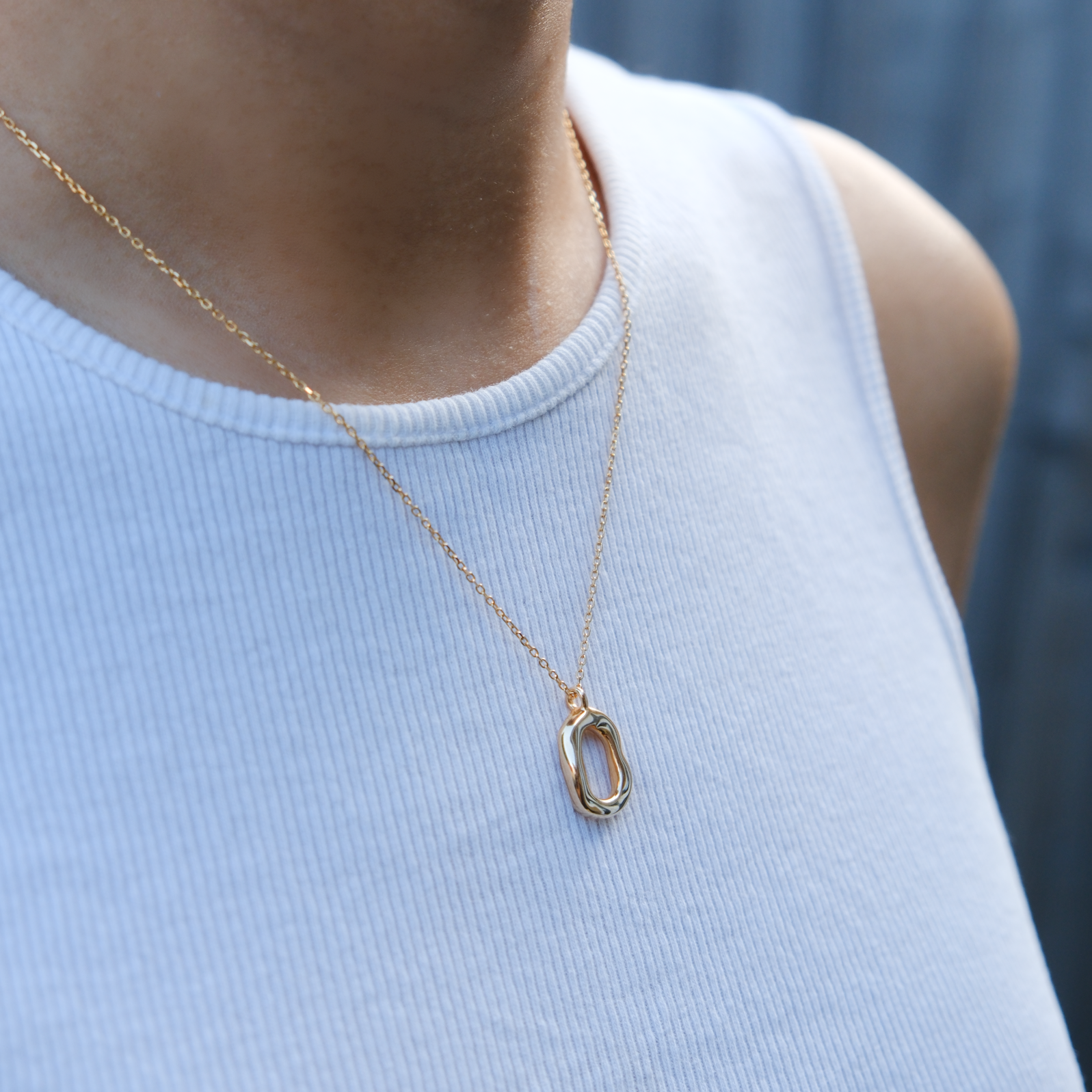 Oval Pendant Necklace