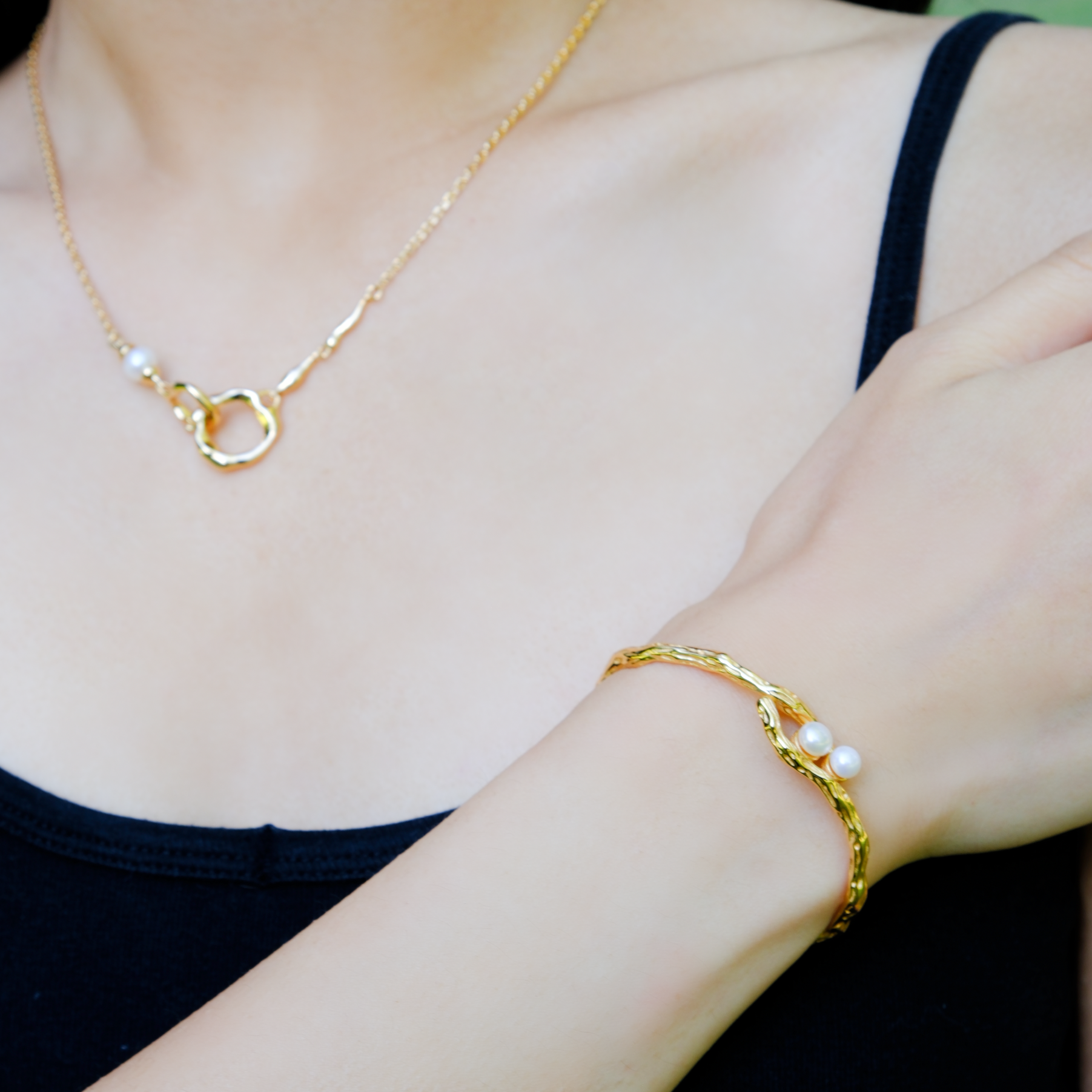 Pearl Vine Cuff Bracelet