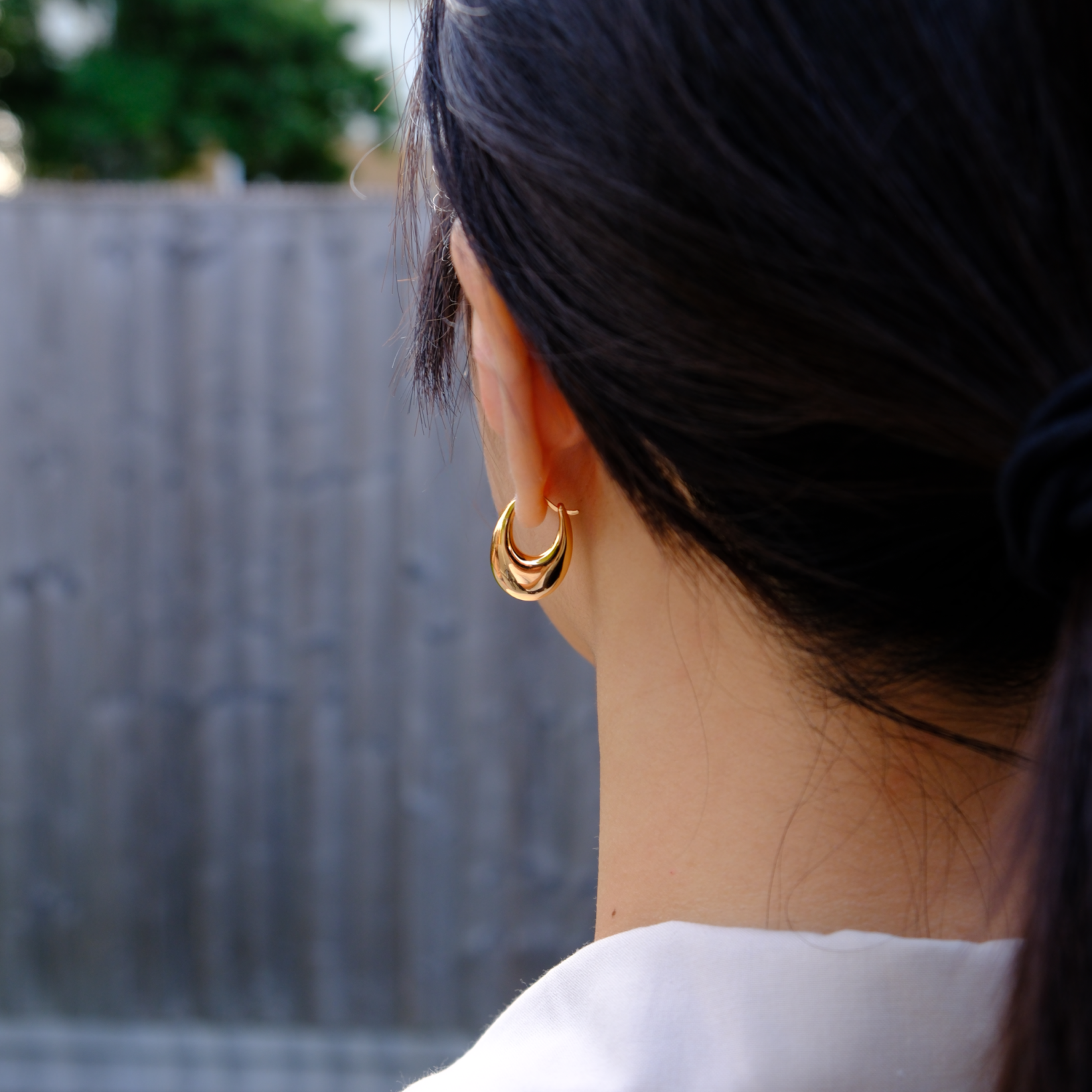 Crescent Hoop Earrings