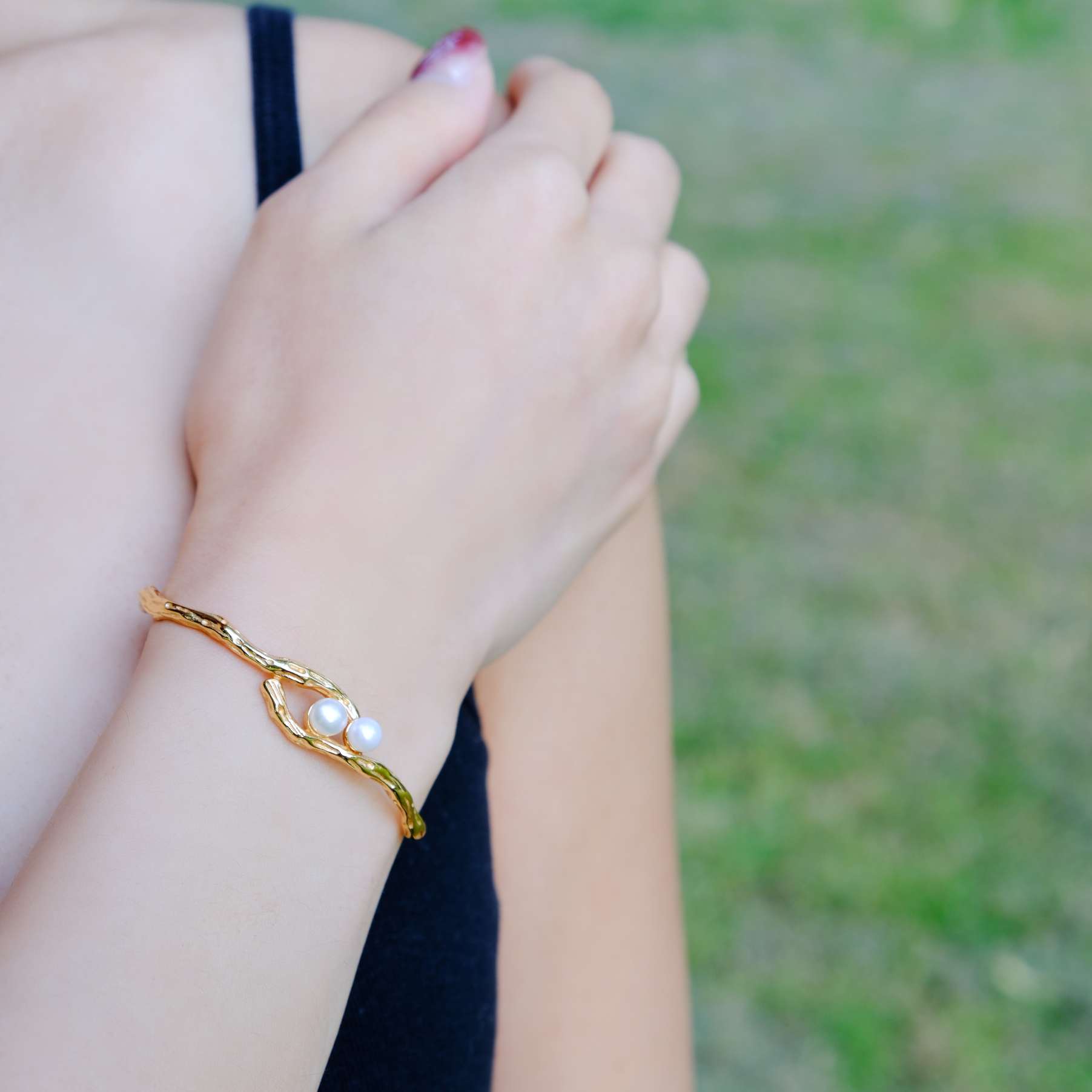 Pearl Vine Cuff Bracelet
